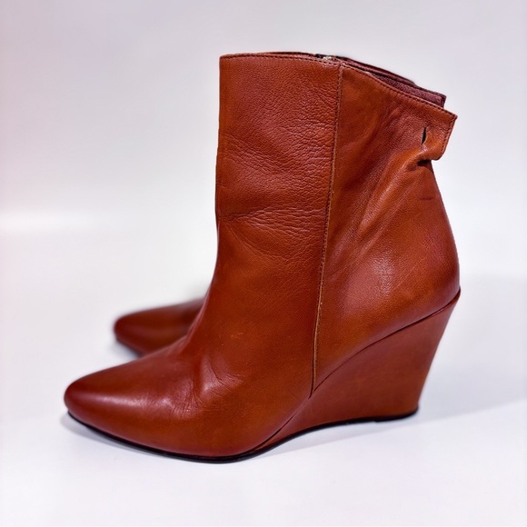 PEDRO MIRALLES – Brown leather‎ wedge ankle boots * - Picture 3 of 7